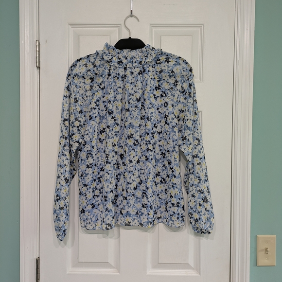 Floral Blue Women's Top - Picture 8 of 8